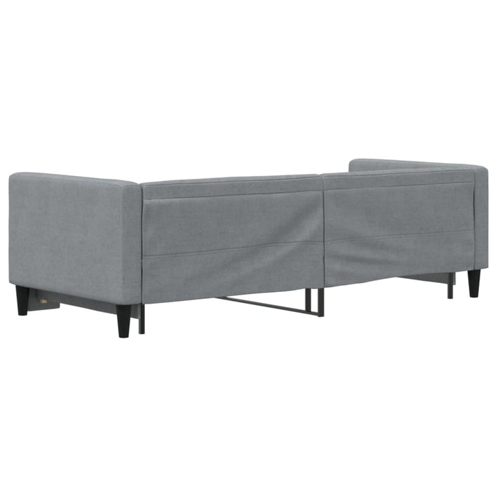 daybed med udtræk 80x200 cm stof lysegrå