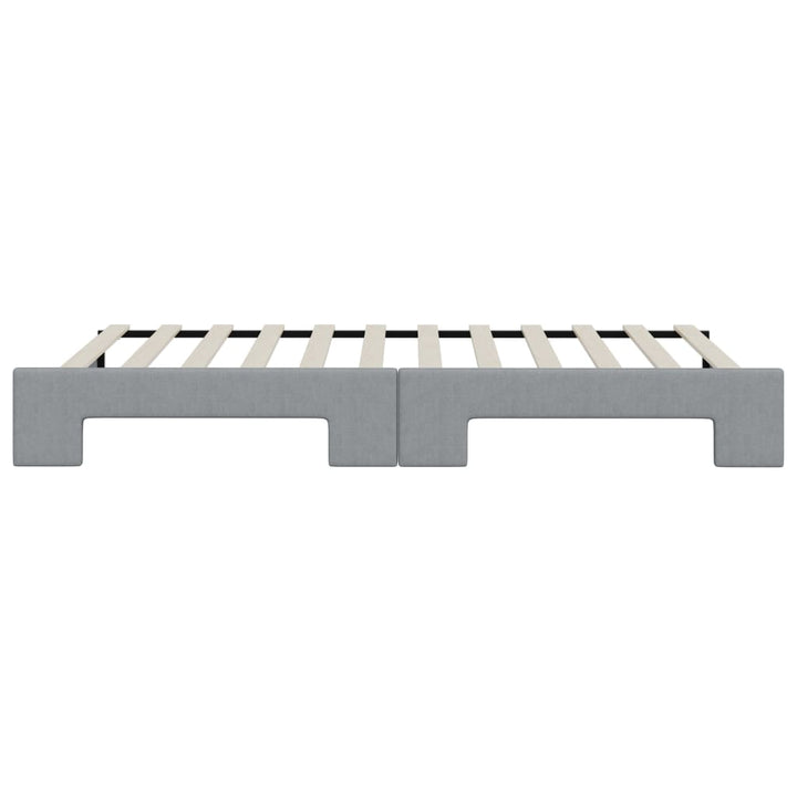 daybed med udtræk 80x200 cm stof lysegrå