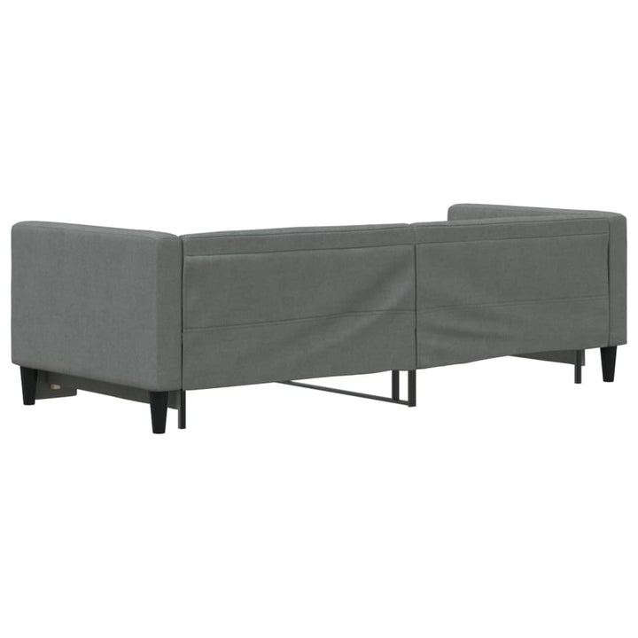 daybed med udtræk 80x200 cm stof mørkegrå