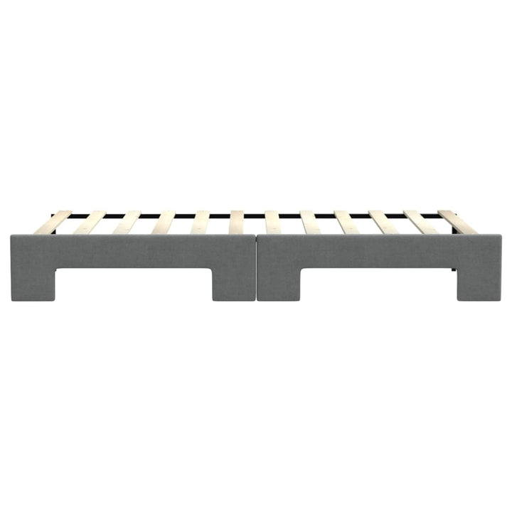 daybed med udtræk 80x200 cm stof mørkegrå