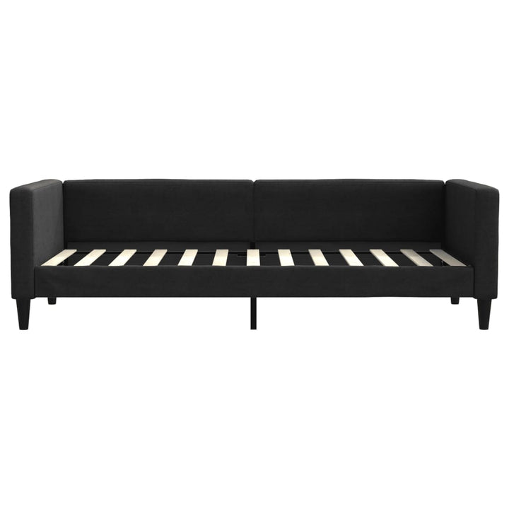 daybed med udtræk 80x200 cm stof sort