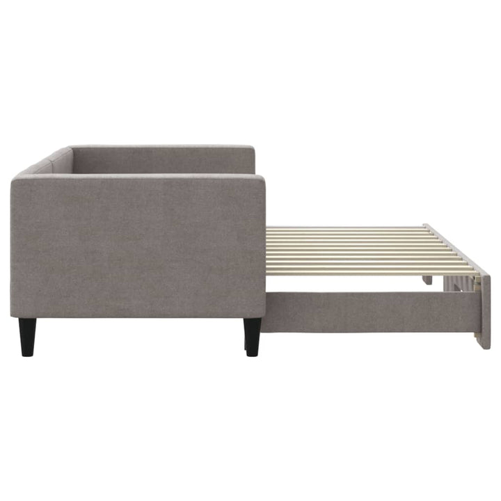 daybed med udtræk 80x200 cm stof gråbrun