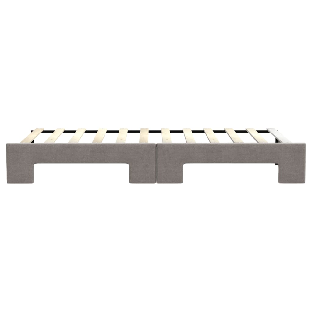 daybed med udtræk 80x200 cm stof gråbrun