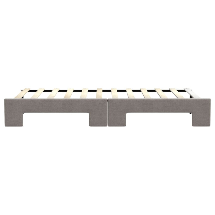 daybed med udtræk 80x200 cm stof gråbrun
