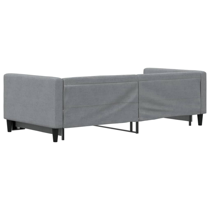 daybed med udtræk 90x200 cm stof lysegrå