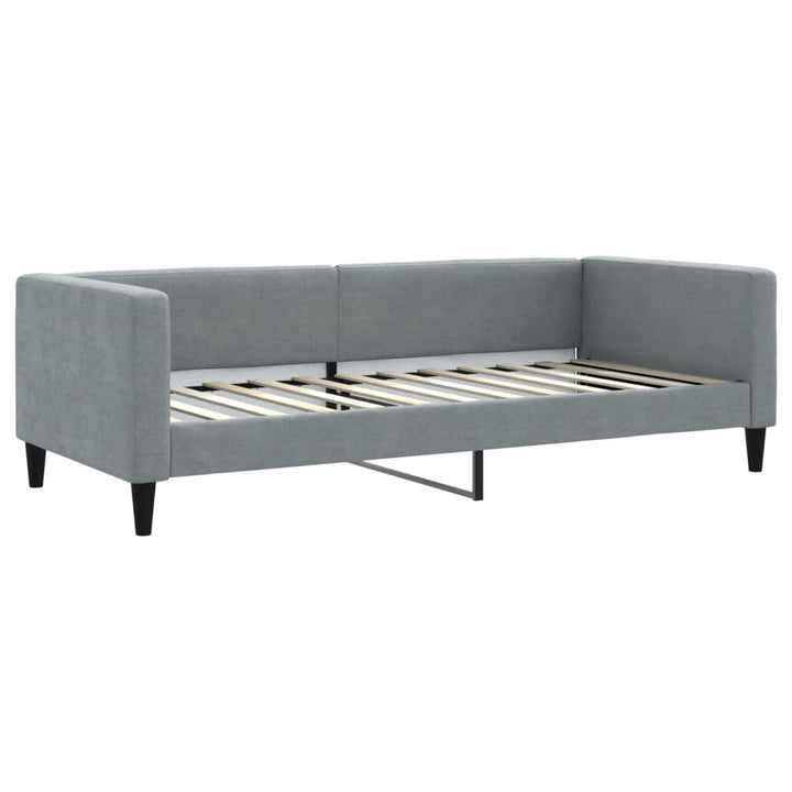 daybed med udtræk 90x200 cm stof lysegrå