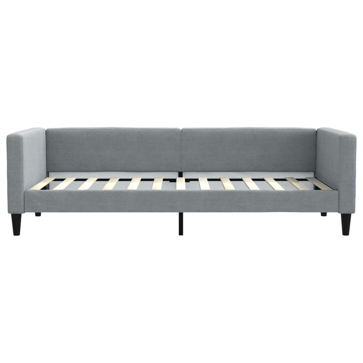 daybed med udtræk 90x200 cm stof lysegrå