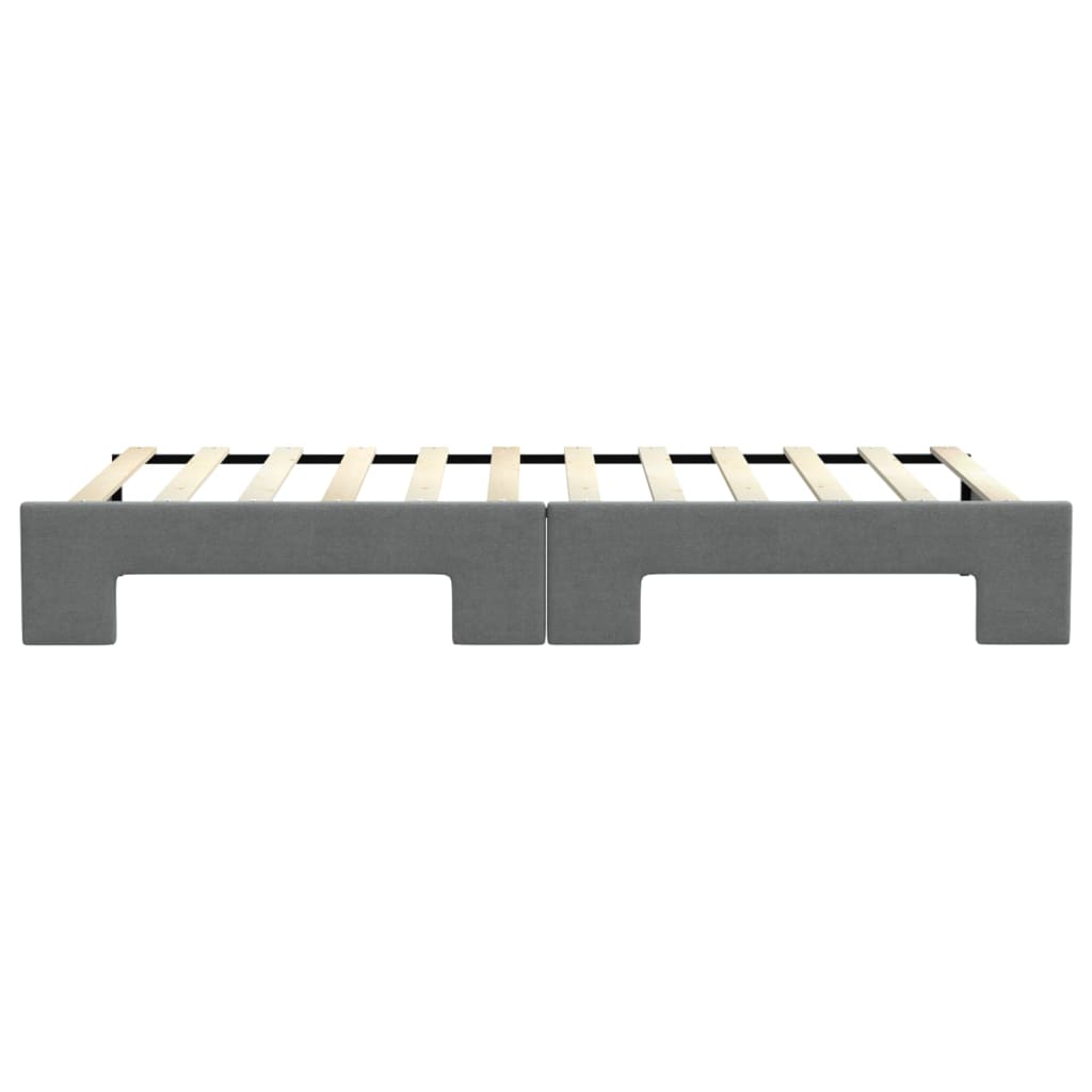 daybed med udtræk 90x200 cm stof mørkegrå