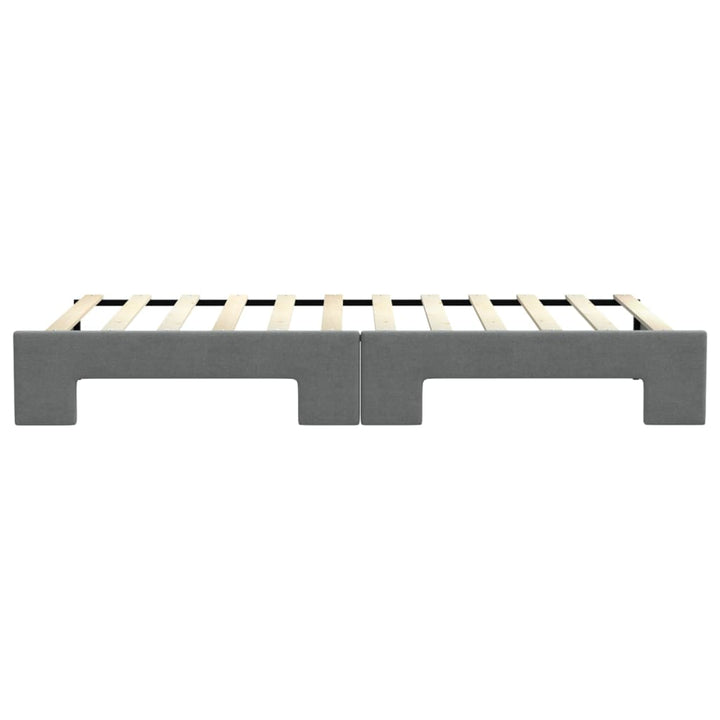 daybed med udtræk 90x200 cm stof mørkegrå