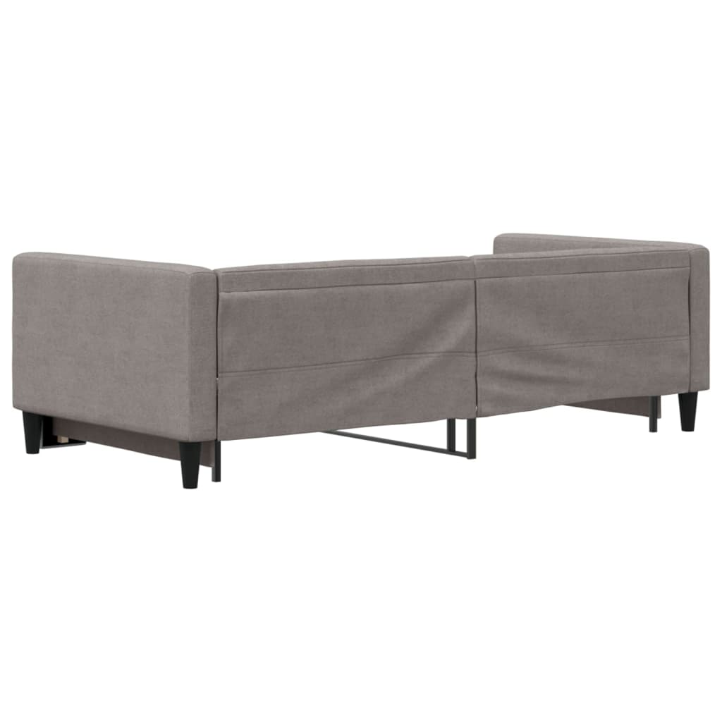 daybed med udtræk 90x200 cm stof gråbrun