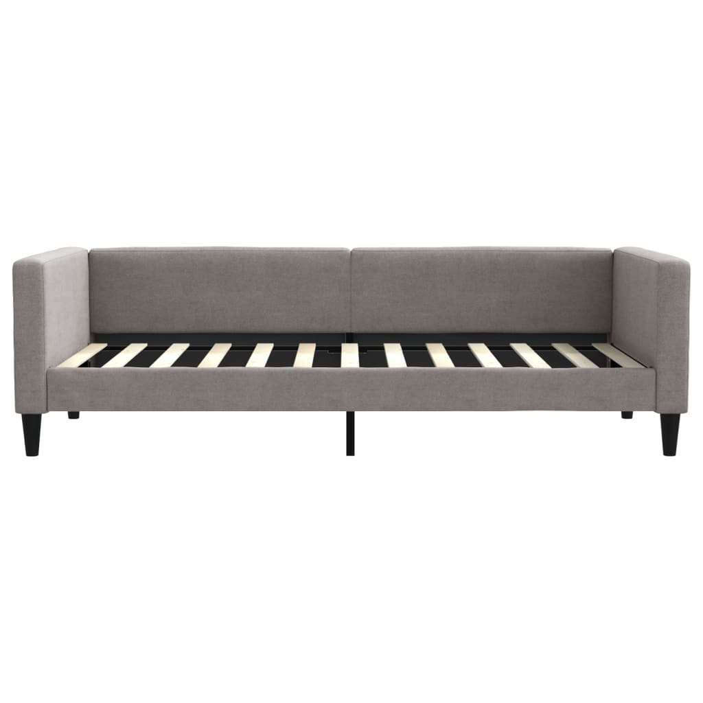 daybed med udtræk 90x200 cm stof gråbrun