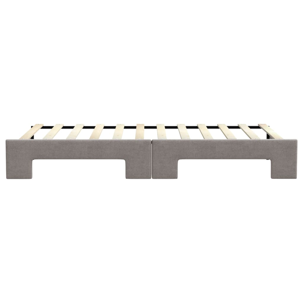 daybed med udtræk 90x200 cm stof gråbrun