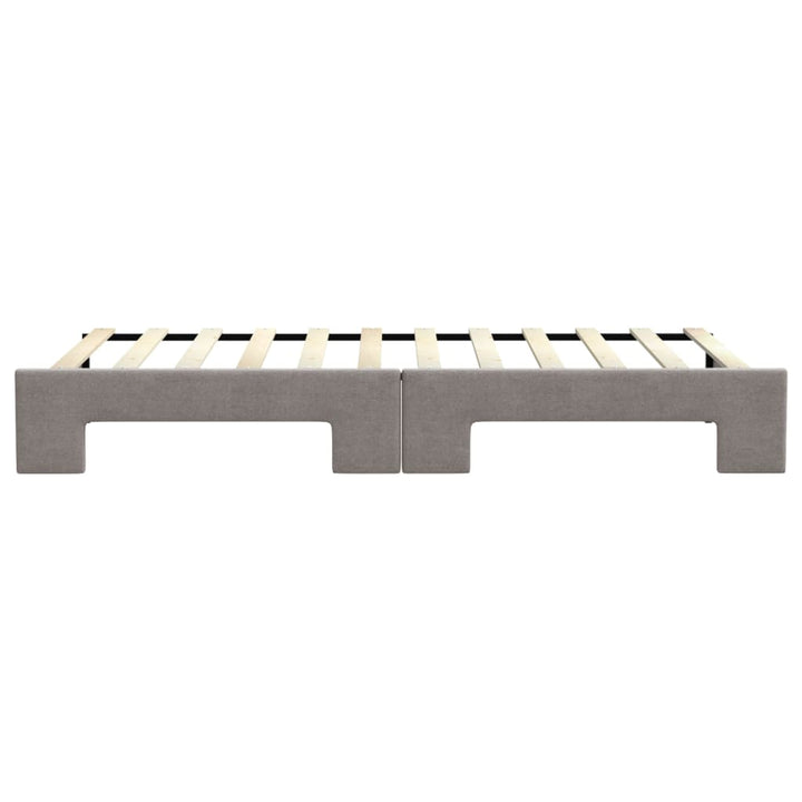 daybed med udtræk 90x200 cm stof gråbrun