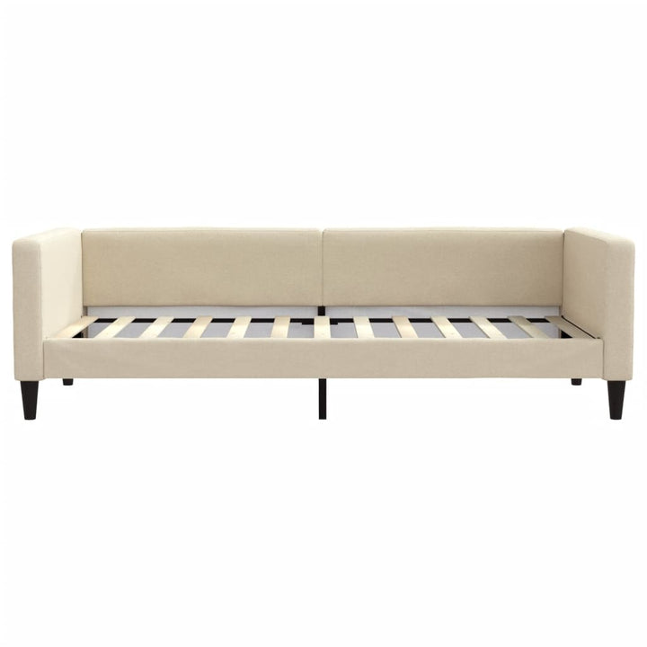 daybed med udtræk 90x200 cm stof cremefarvet