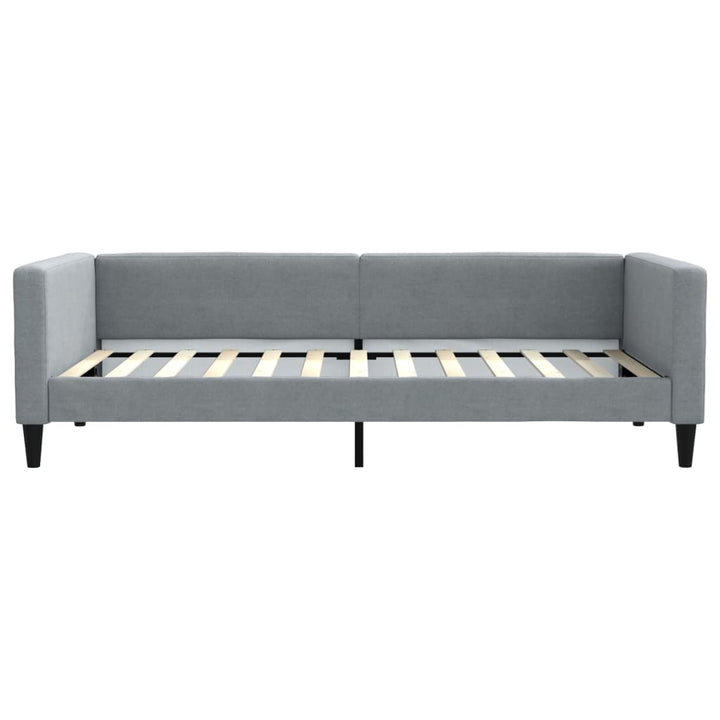 daybed med udtræk 100x200 cm stof lysegrå