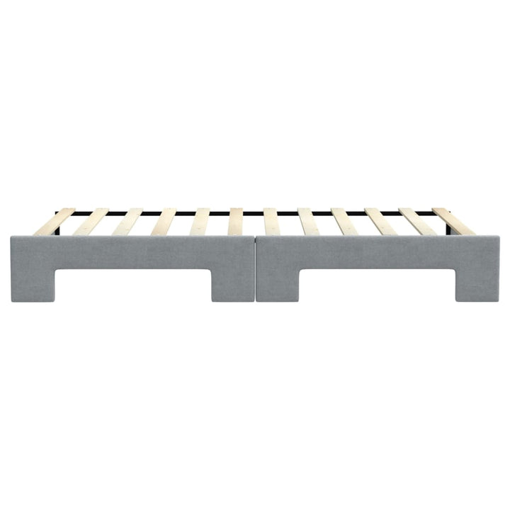 daybed med udtræk 100x200 cm stof lysegrå