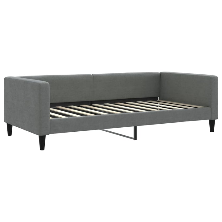 daybed med udtræk 100x200 cm stof mørkegrå
