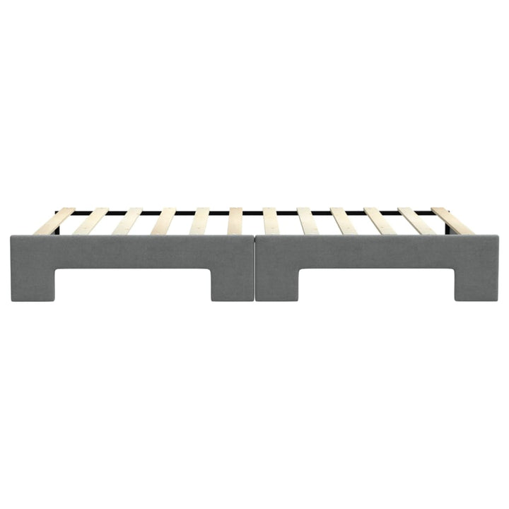 daybed med udtræk 100x200 cm stof mørkegrå