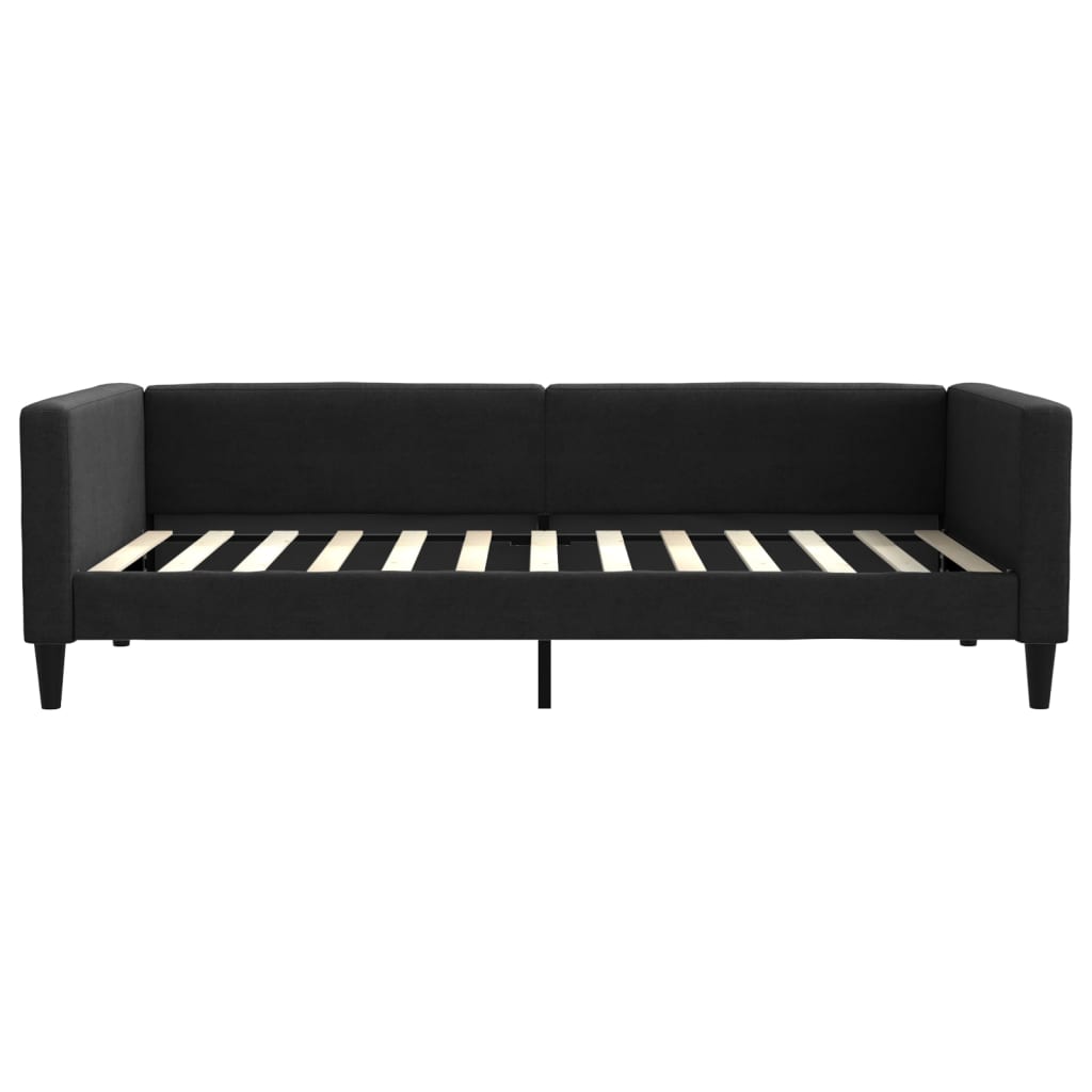 daybed med udtræk 100x200 cm stof sort