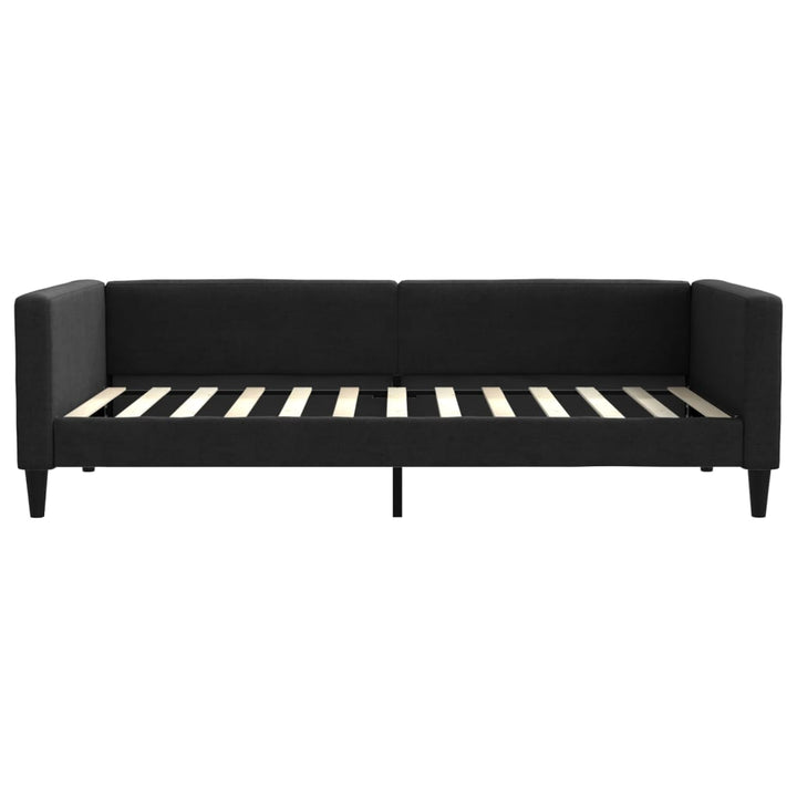 daybed med udtræk 100x200 cm stof sort