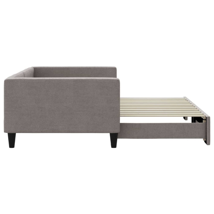 daybed med udtræk 100x200 cm stof gråbrun