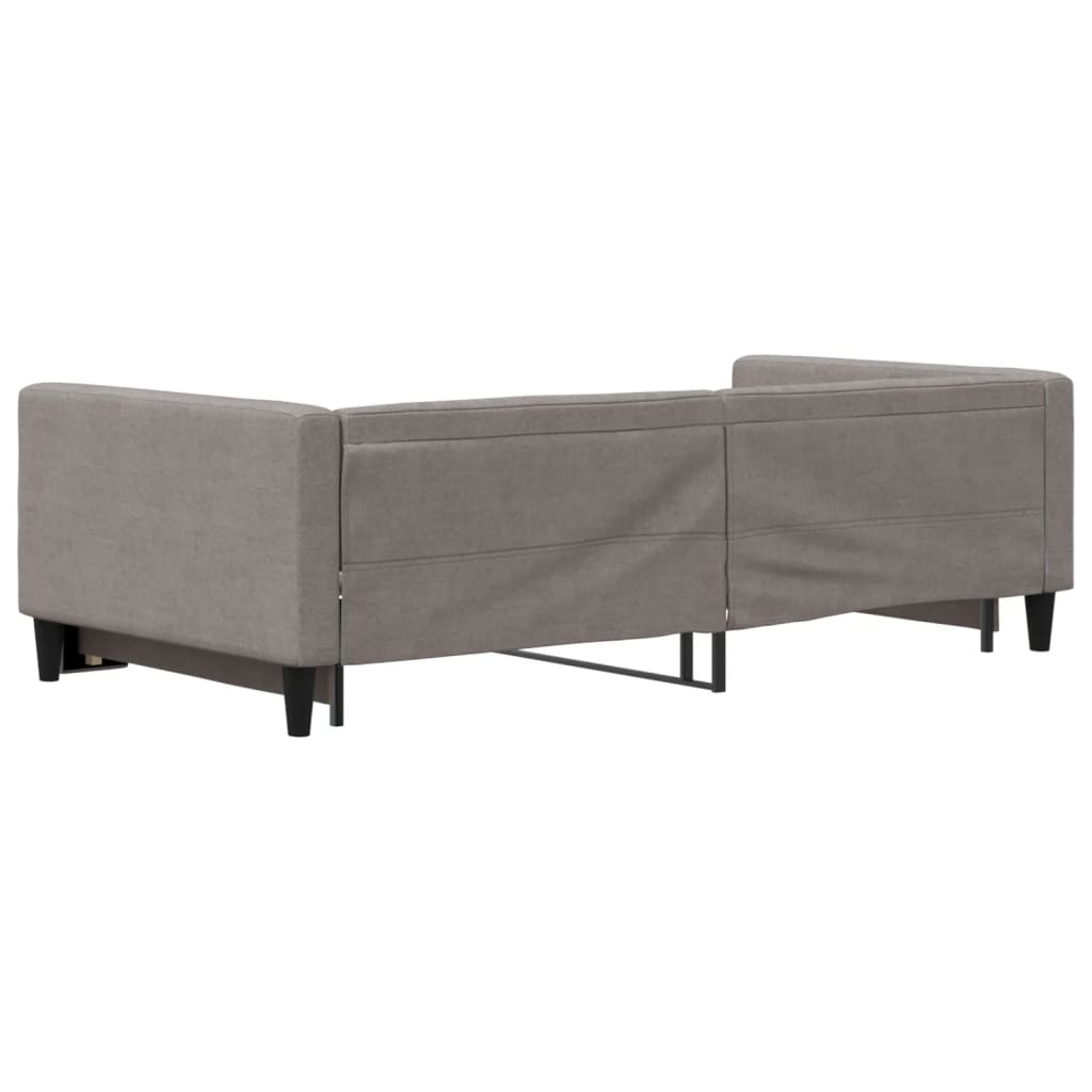 daybed med udtræk 100x200 cm stof gråbrun