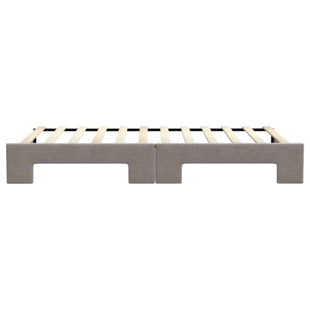 daybed med udtræk 100x200 cm stof gråbrun