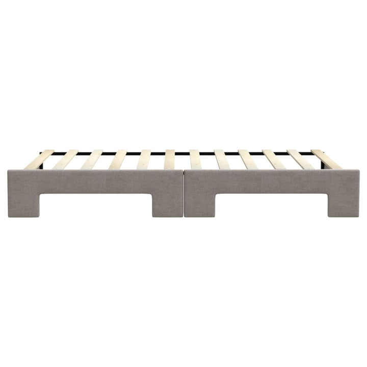 daybed med udtræk 100x200 cm stof gråbrun
