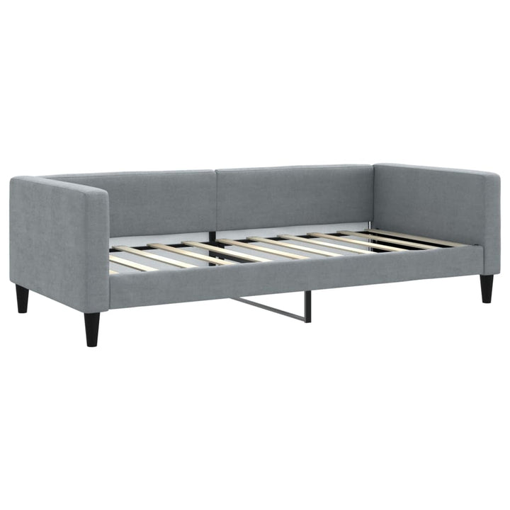 daybed med udtræk 90x190 cm stof lysegrå