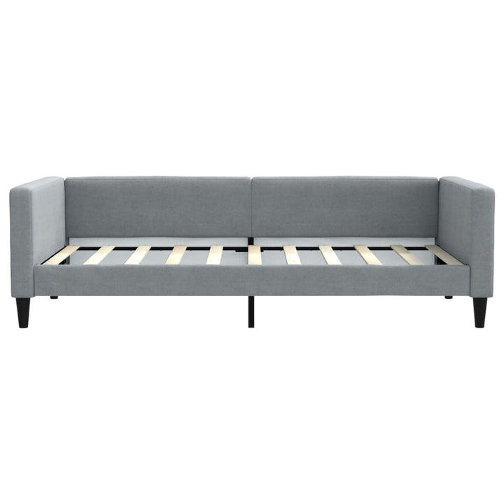 daybed med udtræk 90x190 cm stof lysegrå