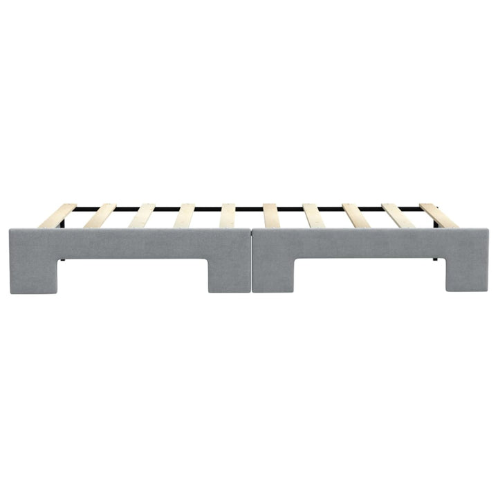 daybed med udtræk 90x190 cm stof lysegrå