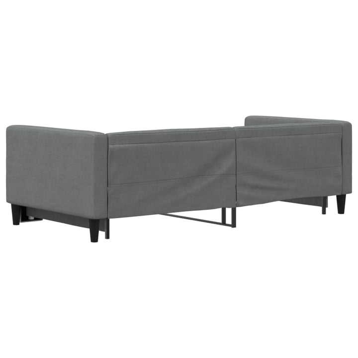daybed med udtræk 90x190 cm stof mørkegrå