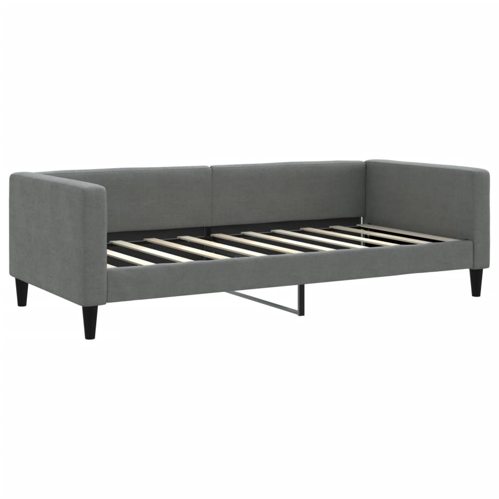 daybed med udtræk 90x190 cm stof mørkegrå