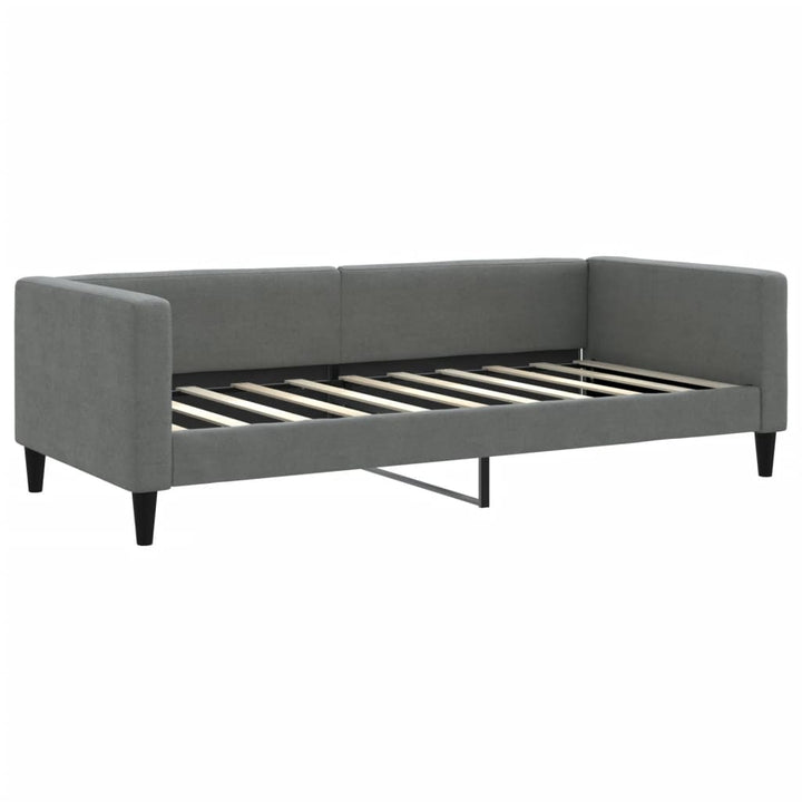 daybed med udtræk 90x190 cm stof mørkegrå