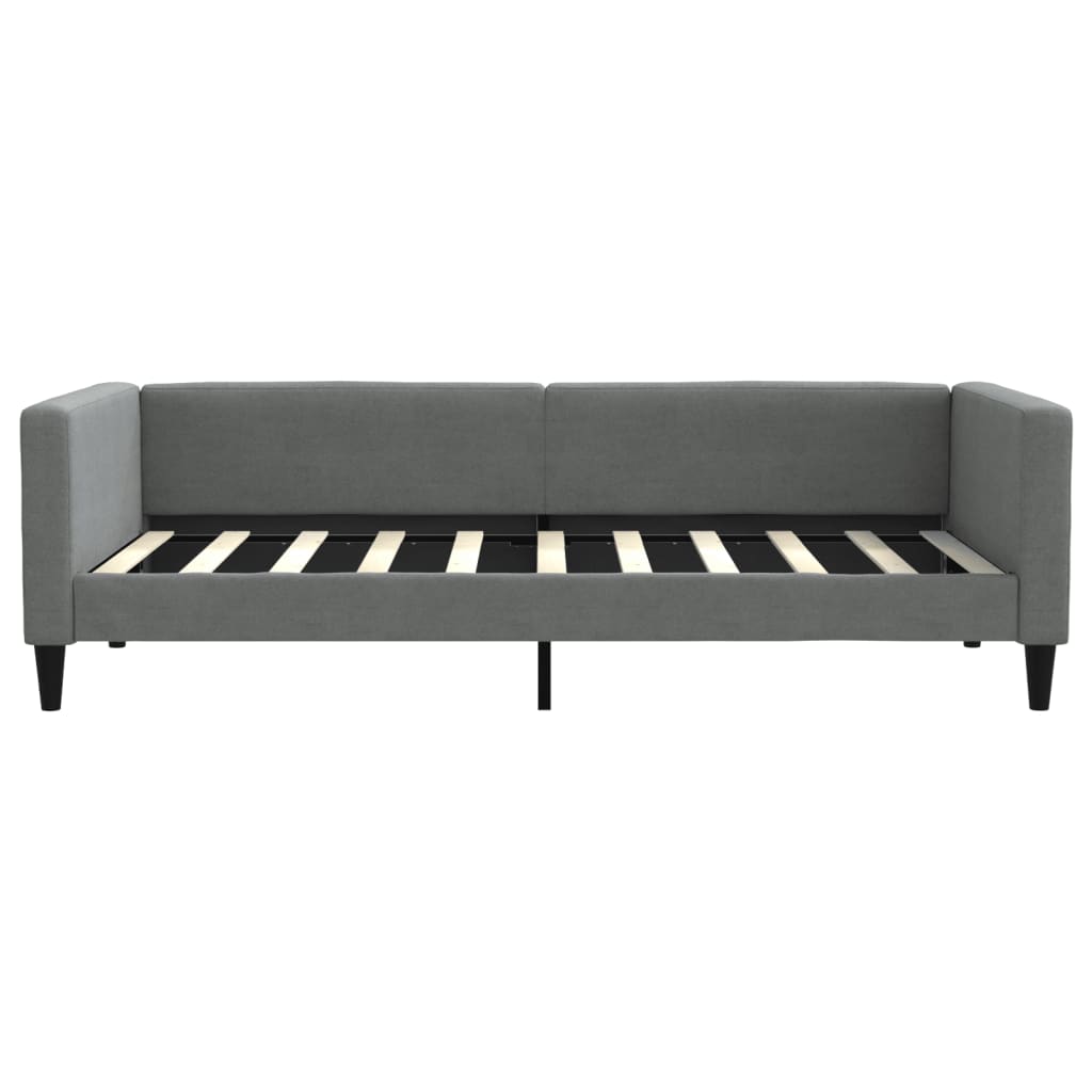 daybed med udtræk 90x190 cm stof mørkegrå