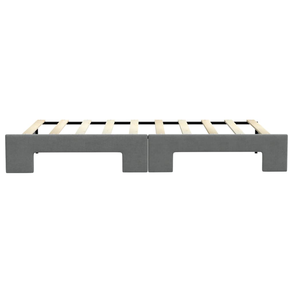 daybed med udtræk 90x190 cm stof mørkegrå