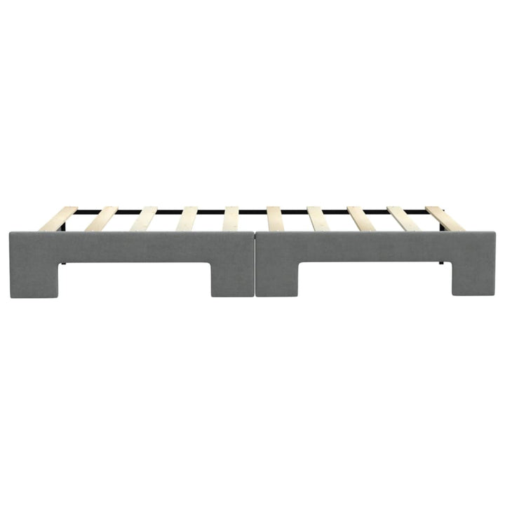 daybed med udtræk 90x190 cm stof mørkegrå