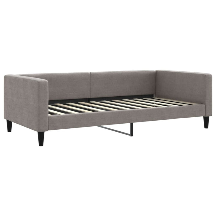 daybed med udtræk og madras 100x200 cm stof gråbrun