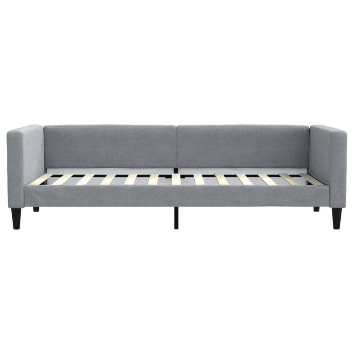 daybed med udtræk og skuffer 80x200 cm stof lysegrå