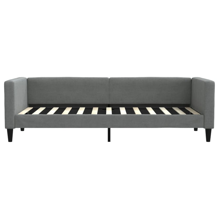 daybed med udtræk og skuffer 80x200 cm stof mørkegrå