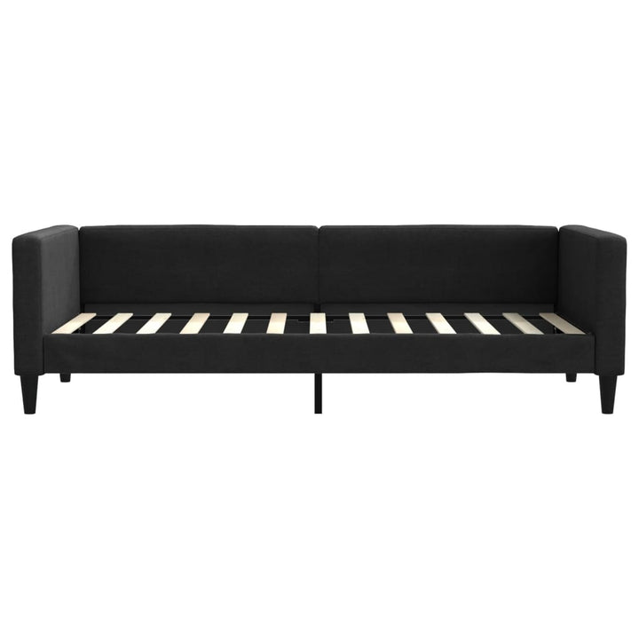 daybed med udtræk og skuffer 80x200 cm stof sort