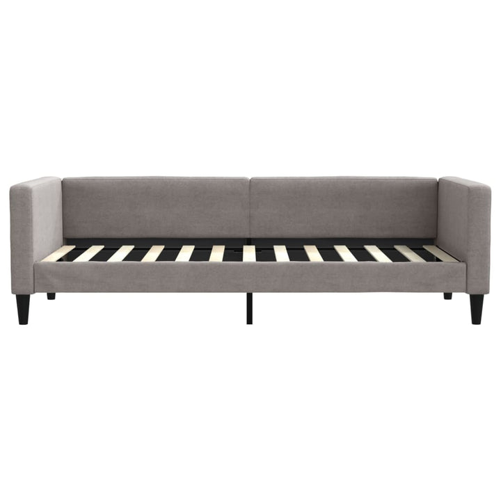 daybed med udtræk og skuffer 80x200 cm stof gråbrun