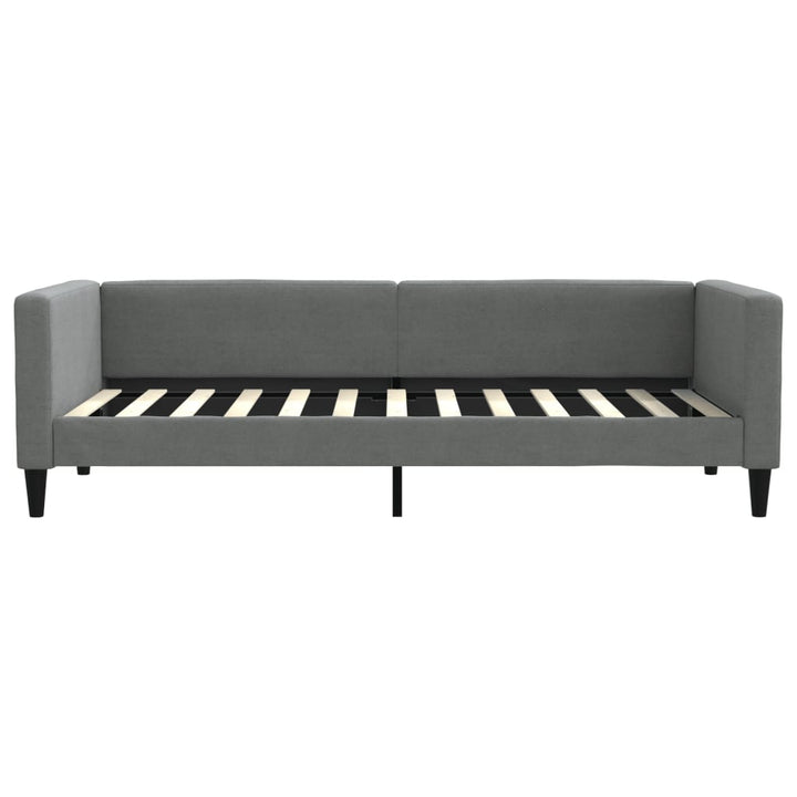 daybed med udtræk og skuffer 90x200 cm stof mørkegrå