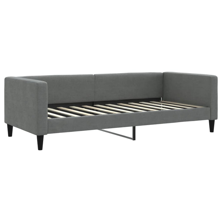 daybed med udtræk og skuffer 100x200 cm stof mørkegrå