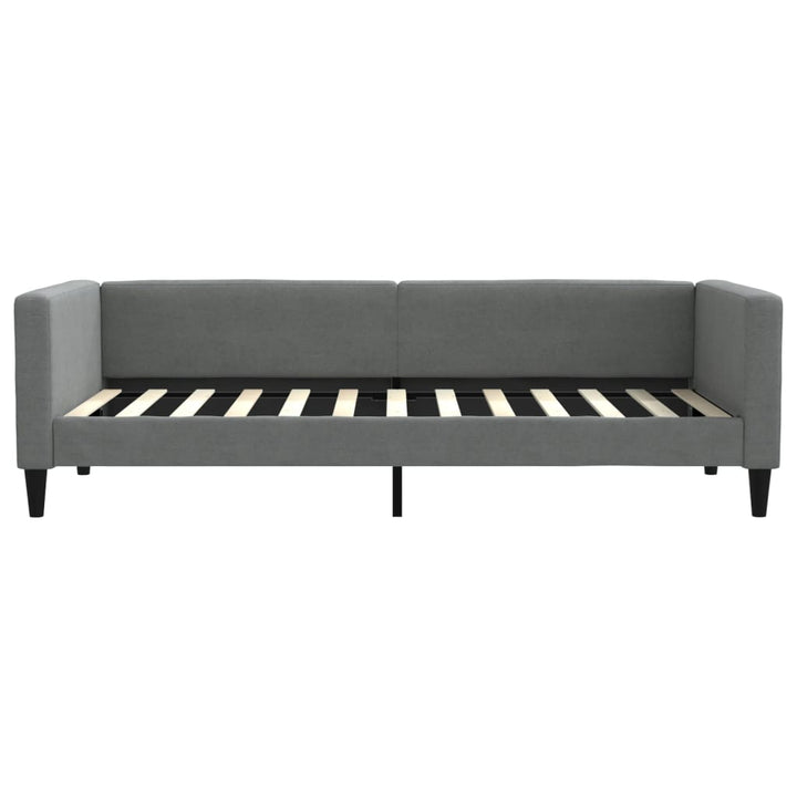 daybed med udtræk og skuffer 100x200 cm stof mørkegrå