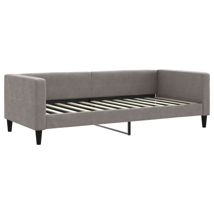 daybed med udtræk og skuffer 100x200 cm stof gråbrun