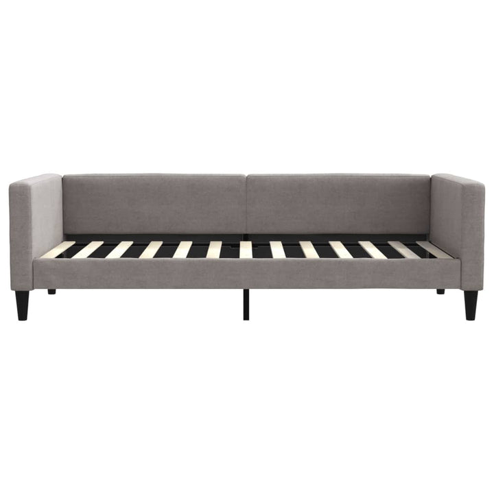daybed med udtræk og skuffer 100x200 cm stof gråbrun