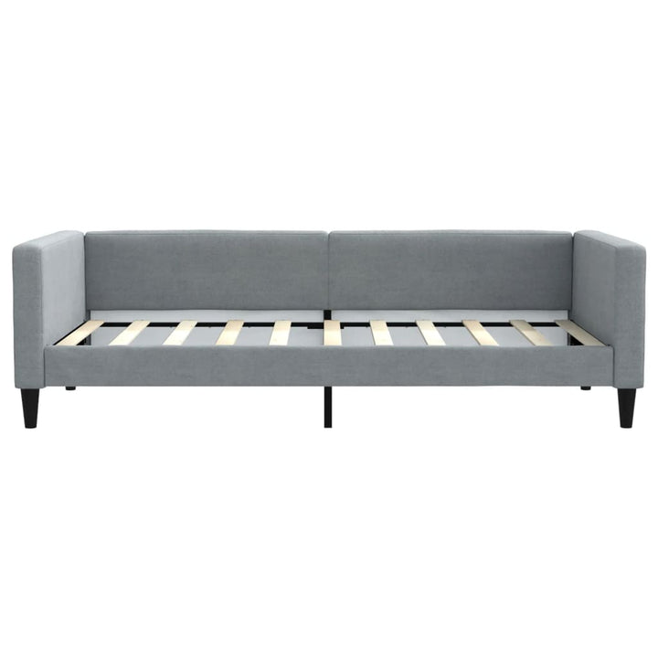 daybed med udtræk og skuffer 90x190 cm stof lysegrå