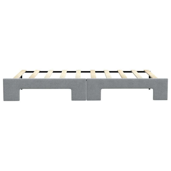 daybed med udtræk 100x190 cm stof lysegrå