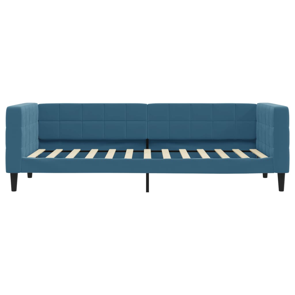 daybed med madras 80x200 cm velour blå